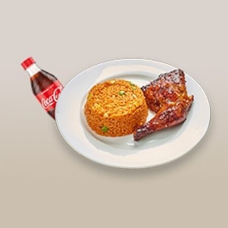 Jollof Rice, Chicken & Coke