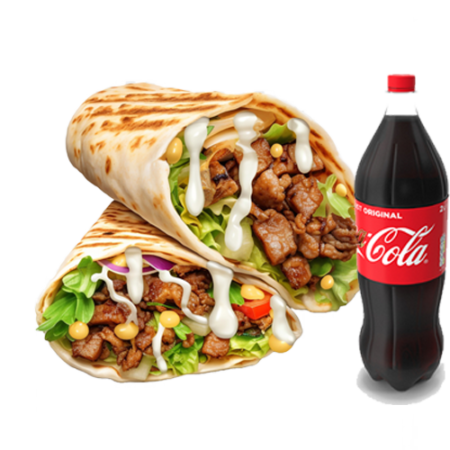 Shawarma Without Sausage & Coke